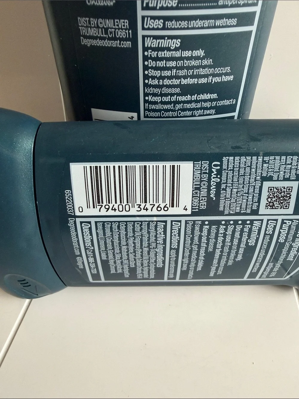Degree Cool Rush Men’s Antiperspirant Deodorant Stick – Dark Teal